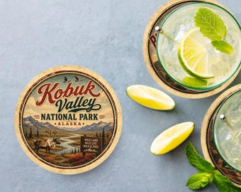 Kobuk Valley National Park Ceramic Coaster – 4" Round