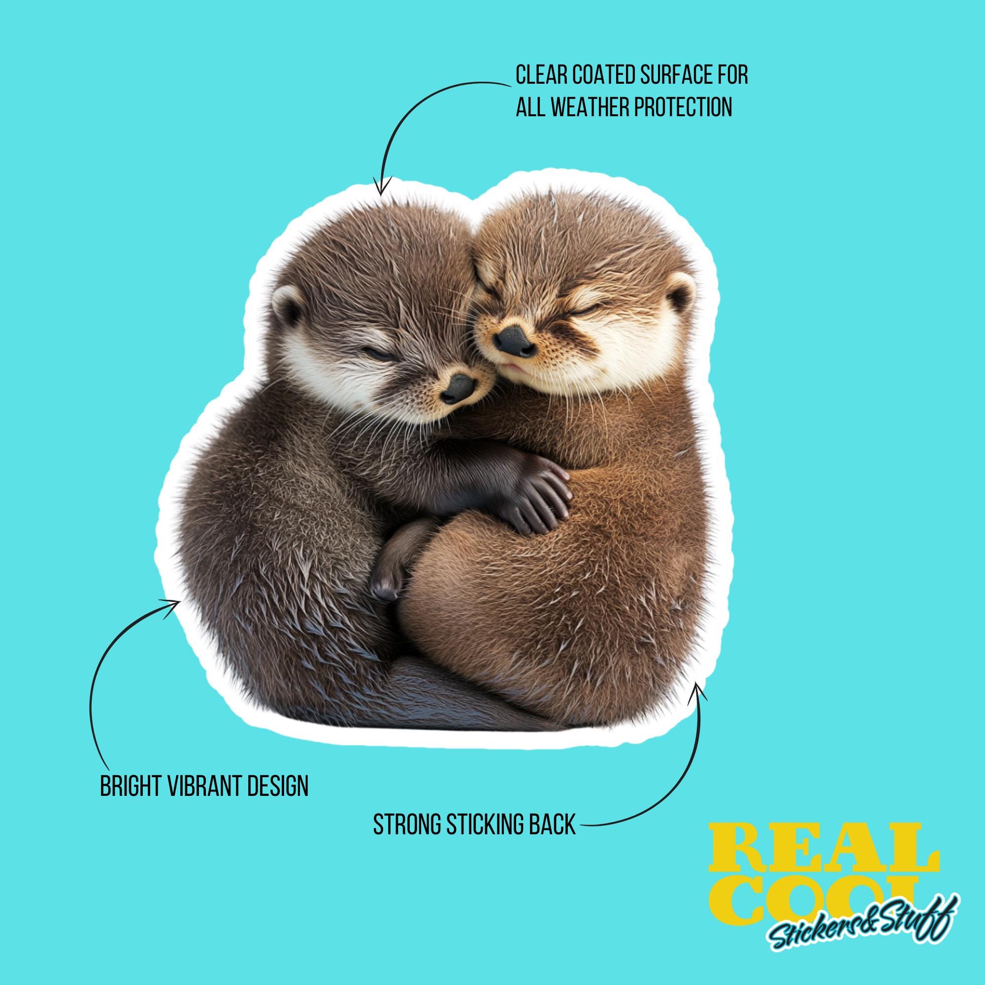 Produktbild von 50 Stück Eurasian River Otter Aufkleber, Vinyl Otter Stickers Set Europäischer Flussotter Wasserfeste Aufkleber, Aesthetic Aufkleber Für Kinder Erwachsene Für Laptop Autos Motorrad Skateboard