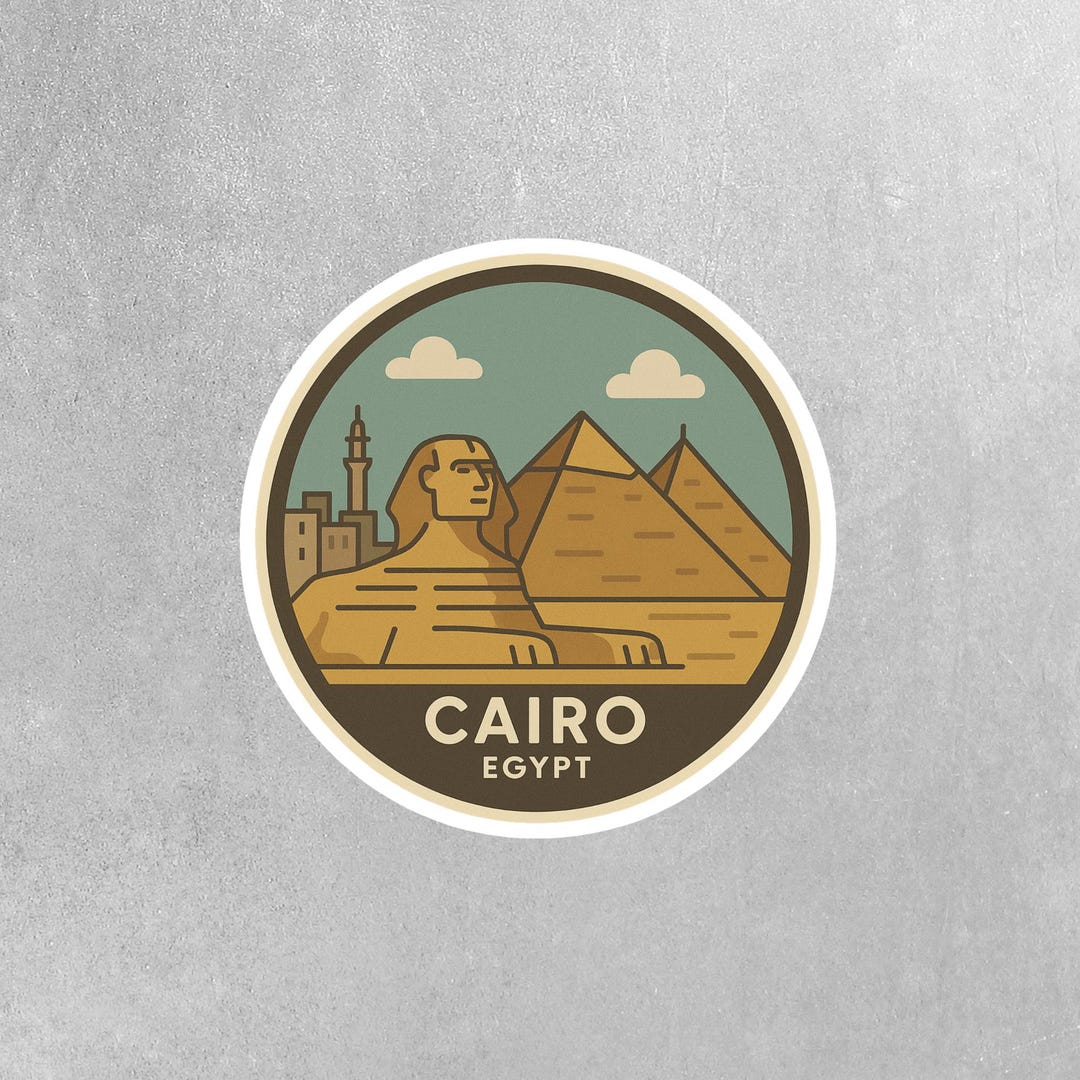Cairo Sticker | Cairo Travel Decal | Eqypt Illustration Sticker - Etsy