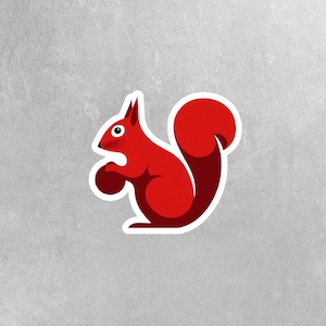 Squirrel Sticker Waterproof Cute Animal Decal for Laptop Car Water Bottle Planner Journal Decor Gift