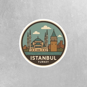 Istanbul Sticker | Istanbul Travel Decal | Turkey Illustration Sticker