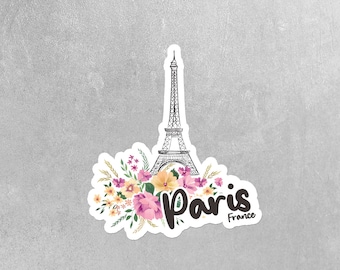 Paris Sticker - Eiffel Tower Sticker - France Sticker - Paris Skyline Decal - Paris Travel