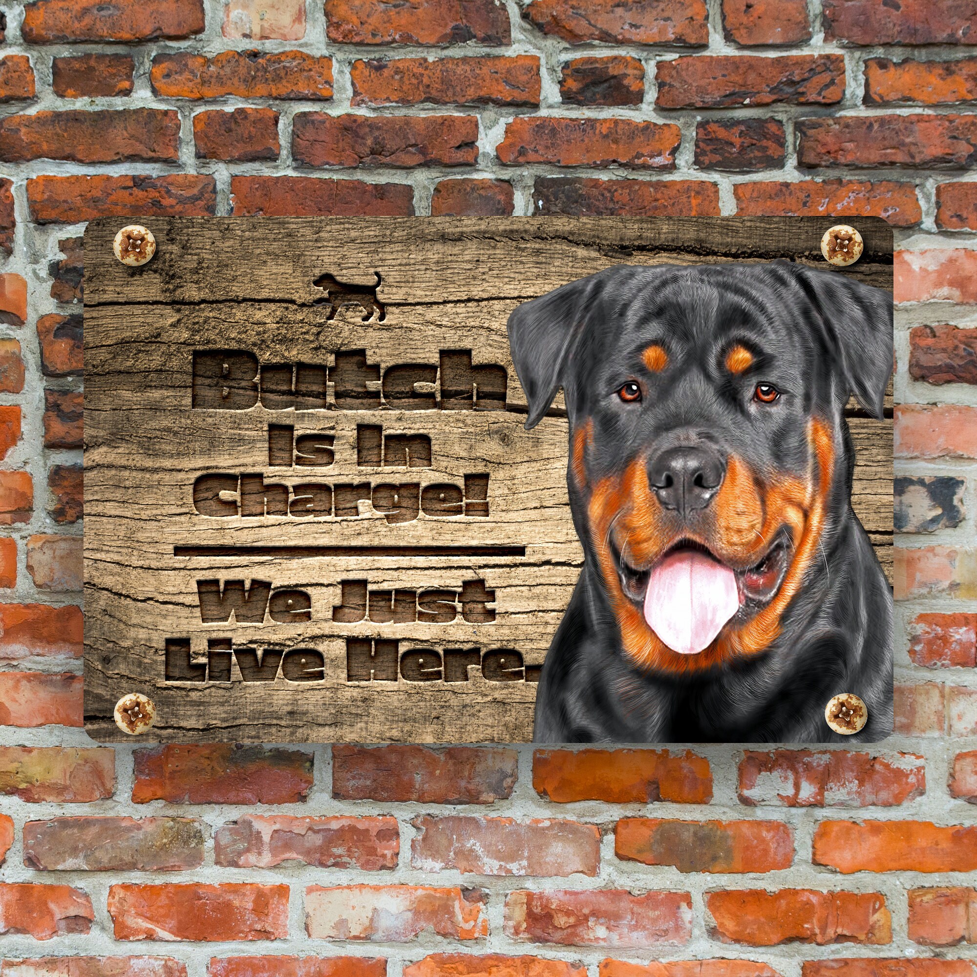 Personalized Rottweiler Sign | Dog Warning Sign | Rottweiler Sign - Etsy