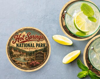 Hot Springs National Park Ceramic Coaster – 4" Round