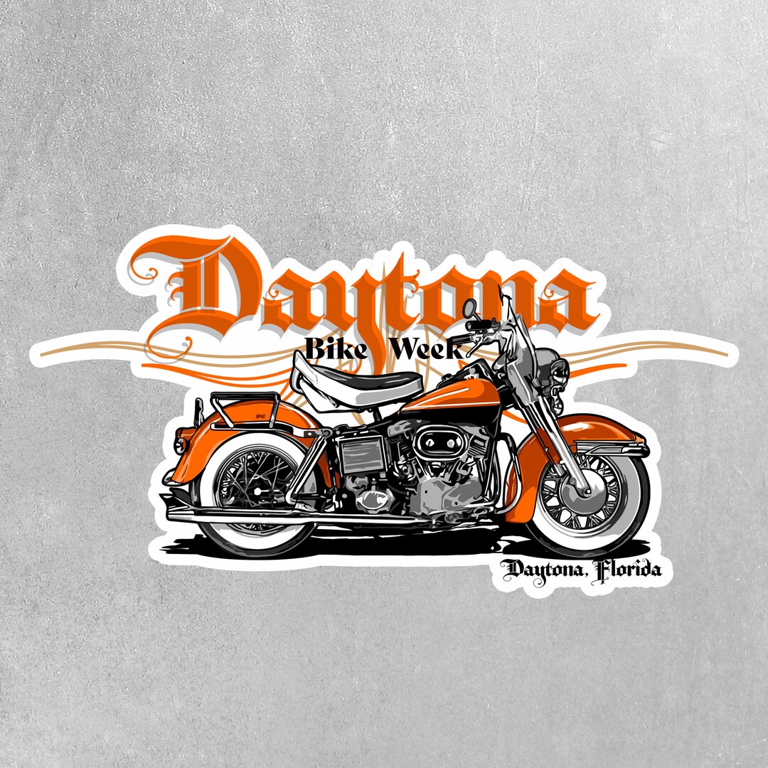 Motorcycle Sticker Daytona Bike Week Sticker Daytona