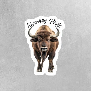 Wyoming Pride Sticker - Wyoming Pride Decal - Wyoming Buffalo Sticker