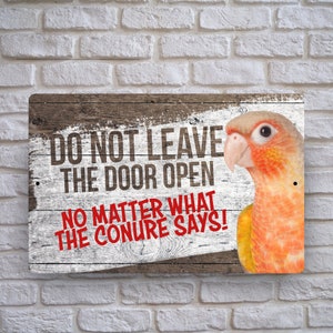 Pineapple Conure Sign | Funny Parrot Decor | Pineapple Conure Metal Sign