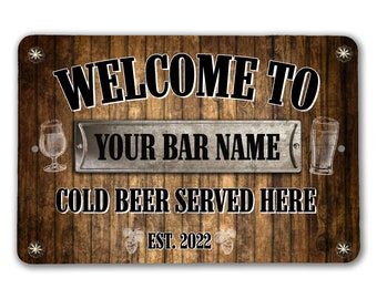 Personalized Bar Sign | Man Cave Sign | Bar Signs | Garage Sign