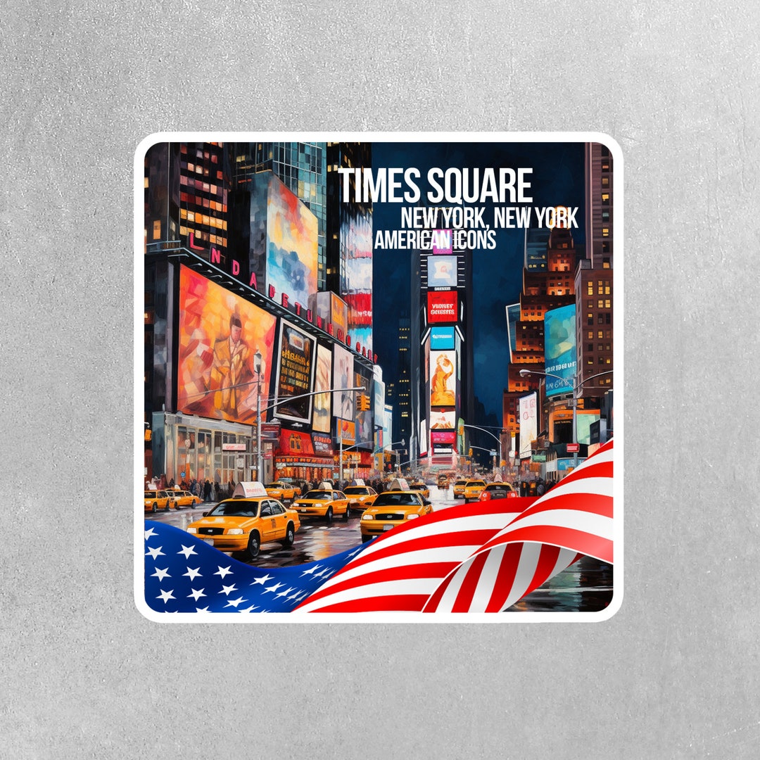 Times Square Sticker Time Square Sticker | New York Sticker | New York City Sticker - Etsy