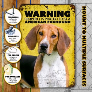 Warning American Foxhound Sign Dog Warning Sign American Foxhound Sign image 3