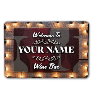 Custom Wine Bar Sign | Wine Bar Sign For Home Bar | Wine Bar Sign Personalized