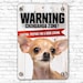 Cartello Attenti Al Cane Chihuahua - Targa Metallo 20x30cm, Per Giardino O Cancello - Foto 6