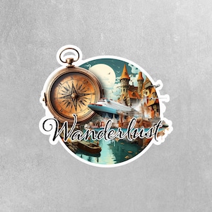 Wanderlust Sticker | Wanderlust Decal | Wanderlust Vinyl Sticker