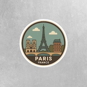 Paris Sticker | Paris Travel Decal | Paris Illustration Sticker