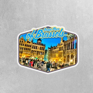 Grand Place of Brussels Sticker | Belgium Stickers