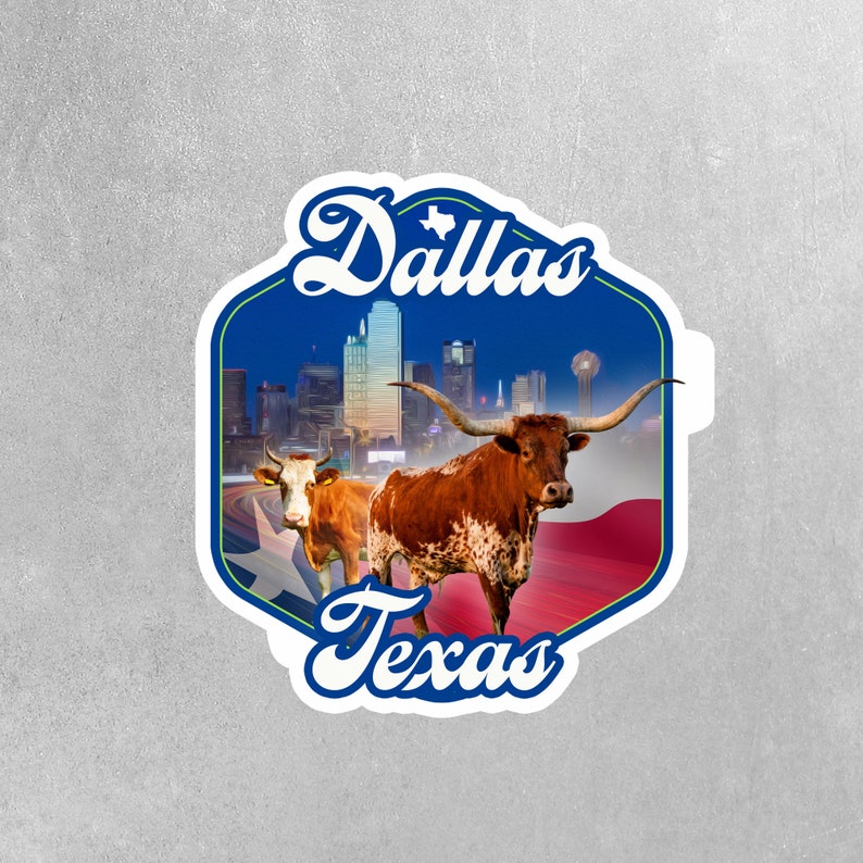 Small Dallas Sticker Dallas Sticker | Dallas Texas Sticker - Etsy