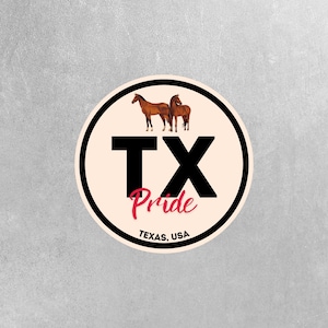 Texas Pride Sticker - Texas Abbreviation Decal for Car, Laptop & Water Bottle | Perfect Texas Gift Souvenir