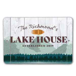 Custom Name Lake House Sign | Aluminum Lake House Signs | Your Name Lake House Sign