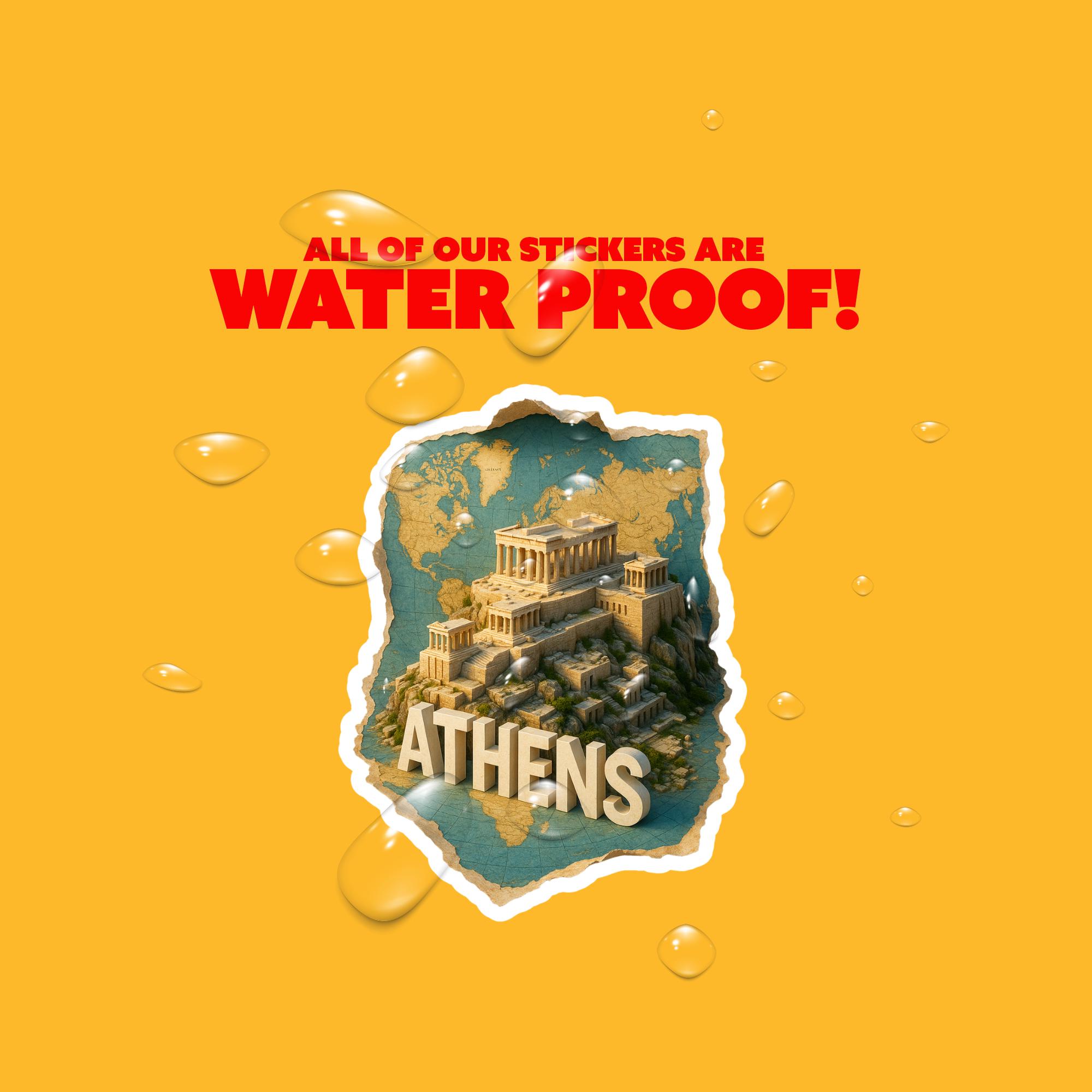 Athens Sticker - Athens Greece Sticker - Athens Decal - Etsy