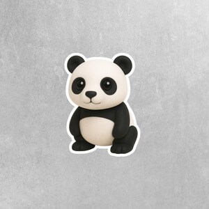 Panda Bear Sticker | Cartoon Panda Bear Sticker | Panda Bear Decal