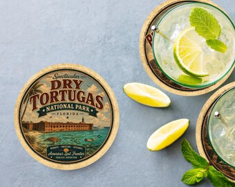 Dry Tortugas National Park Ceramic Coaster – 4" Round