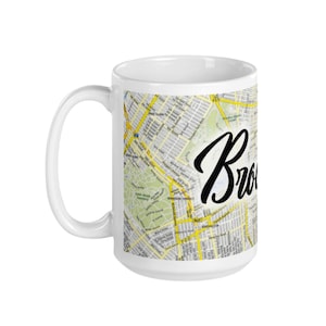 Brooklyn City Map Mug | Brooklyn Coffee Mug | Brooklyn NY Mug