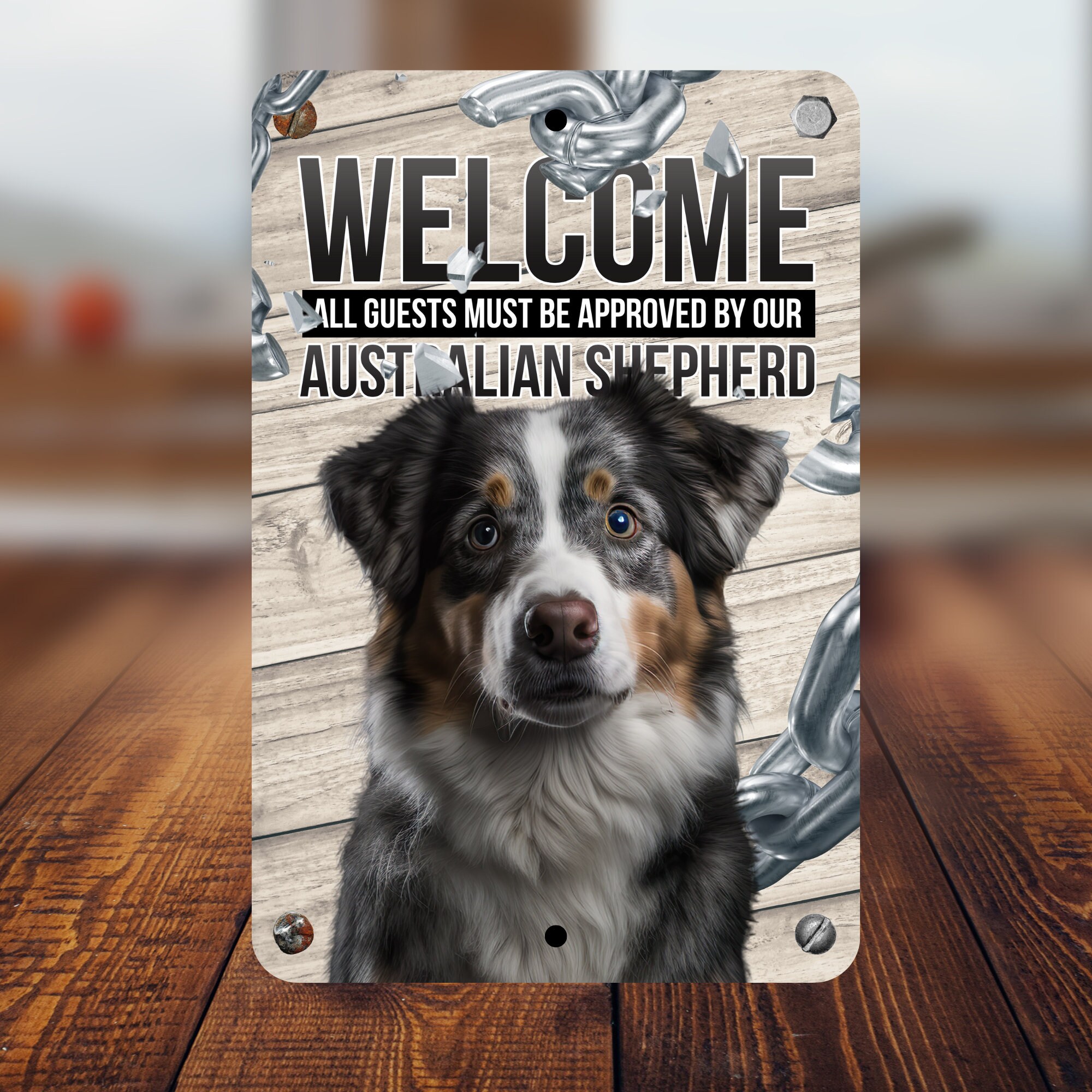 Australian Shepherd Welcome Sign | Australian Shepherd Sign - Etsy