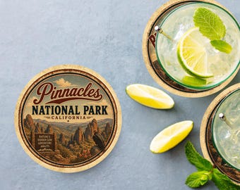 Pinnacles National Park Ceramic Coaster – 4" Round