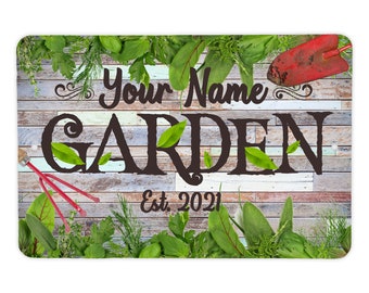 Personalisiertes Gartenschild mit Namen | Aluminium Gartenschilder | Ihr Name Gartenschild