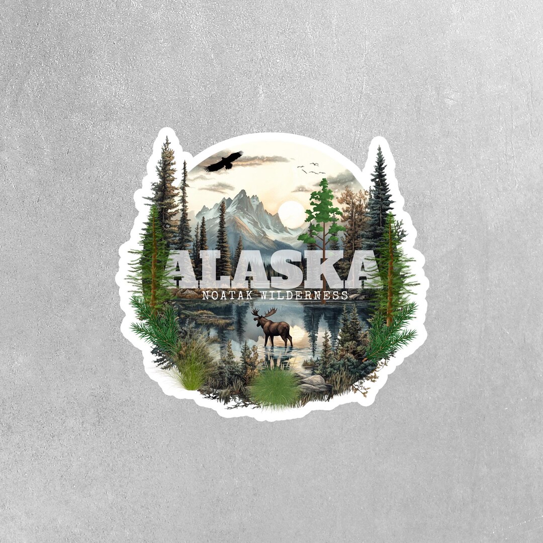 Alaska Noatak Wilderness Sticker - Alaska Sticker - Alaska Travel Decal ...