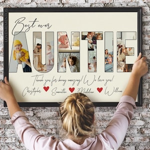Tante Geschenke vom Neffen Schön, Tante Geschenke vom Baby, benutzerdefinierte Tante Geburtstagsgeschenke, Tante Foto Collage, Muttertagsgeschenk für Tante