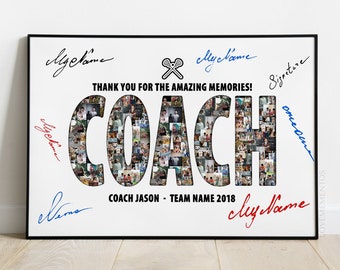 Lacrosse Coach Gift, Personalized Lacrosse Gift Ideas from Team Players, Girls Lacrosse Gift for Coach, Lacrosse Players Sign Printable Gift