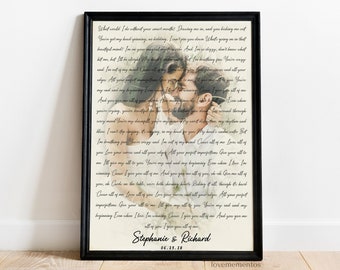 First Dance Song Lyrics Printable, 4 Years Anniversary Gift for Wife, 4th Anniversary Gift for Girlfriend, 4 Years Together, Four years down