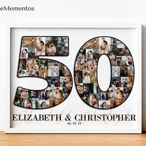 Cadeau 50e anniversaire de mariage pour couple, cadeau d'anniversaire de mariage en or pour parents, cadeau 50 ans de mariage pour grands-parents arbre généalogique