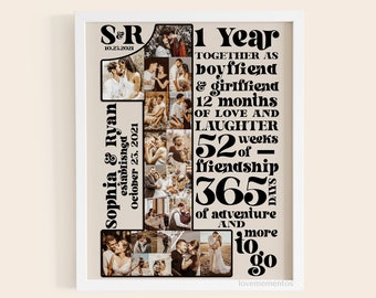 1 year Anniversary Gift for Boyfriend,  One Year Anniversary Gift for Husband, Anniversary Gif for Girlfriend, One Year Down Gift for Him