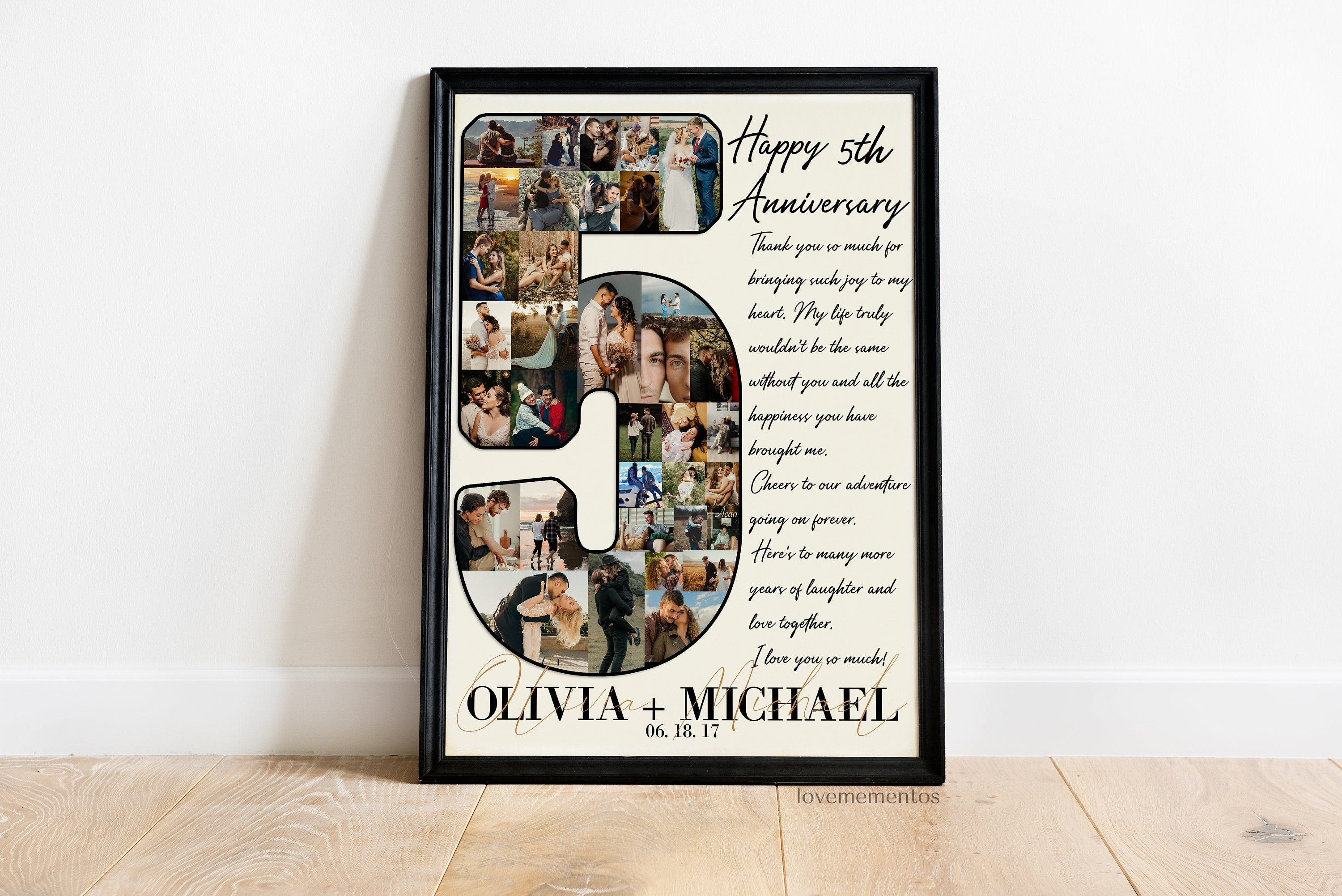 5th Anniversary Gift for Him Husband, 5th Anniversary Gift for Her, 5 ...