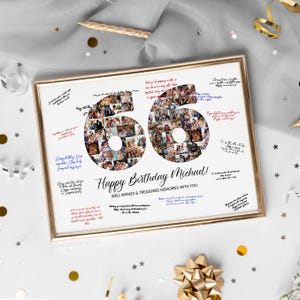 66 Geburtstag Dekoration Gästebuch Zeichen, 66 Geburtstag Geschenk Männer Frauen, 66 Geburtstag Party Einladung Poster, 66 Geburtstag Karte Für Ihn Sie