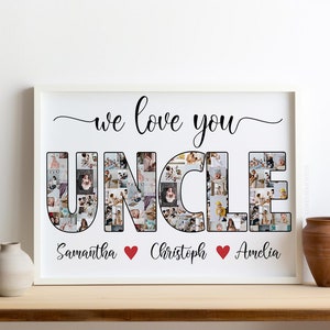 Uncle Gift from Niece Nephew, Fathers Day Gift for Uncle, Uncle Photo Collage,  Birthday Gift for Uncle, Gift for Uncle, Uncle Photo Gift
