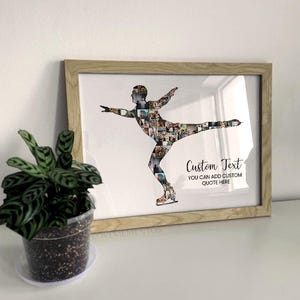 Custom Male Figure Skater Gift, Male Ice Skater, Ice Skate Male Photo Collage, Ice Skating Coach Gift, Figure Skating Coach Gift, Birthday