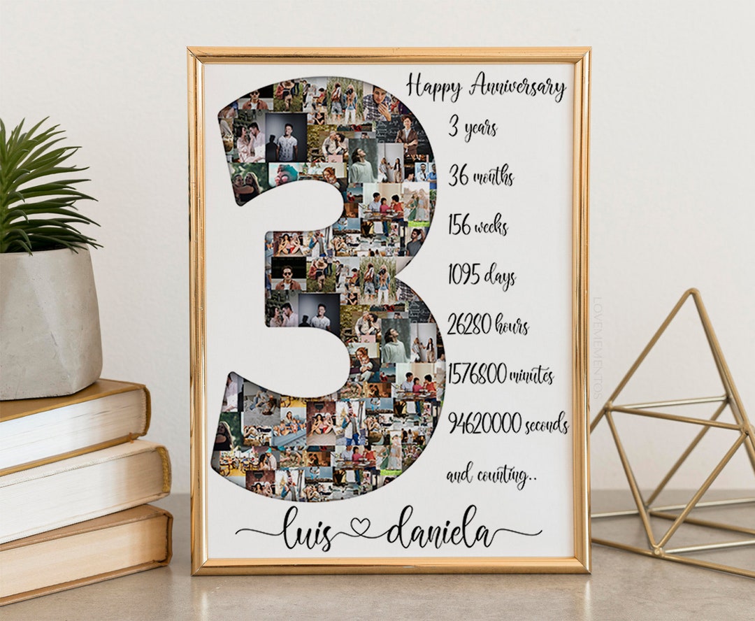 3rd Anniversary Gift Men, Leather Anniversary Gift for Couple, 3 Years