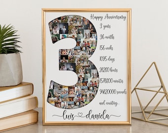 3rd Anniversary Gift Men, Leather Anniversary Gift for Couple, 3 years Wedding Anniversary Gift for Wife Husband, 3rd Anniversary Boyfriend