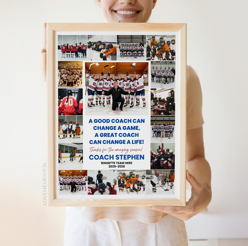 Ringette Coach Gift Canva Template, End of Season Gift, Ringette Coach Appreciation Senior Night Gift, Printable Ringette PNG SVG mom player image 5