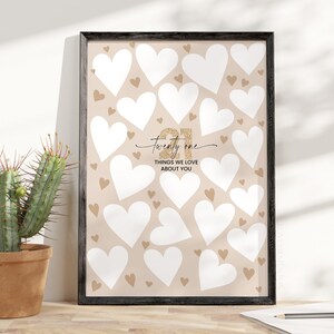 Decoraciones para el 21 cumpleaños, libro de visitas "21 cosas que nos encantan de ti", regalos para el 21 cumpleaños, cartel para fiesta de cumpleaños de 21 años, regalo para él o ella 21 imagen 5