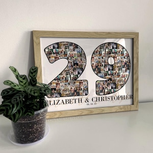 29e verjaardagscadeau voor man en vrouw, 29 jaar huwelijkscadeau hem haar ouders stellen, huwelijk 29 jaar samen, gepersonaliseerde collage