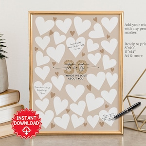 30 Reasons Why we love you guestbook, 30 things we love about you, 30th birthday gifts for women men, 30th birthday decorations for her him