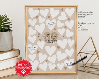 30 Reasons Why we love you guestbook, 30 things we love about you, 30th birthday gifts for women men, 30th birthday decorations for her him