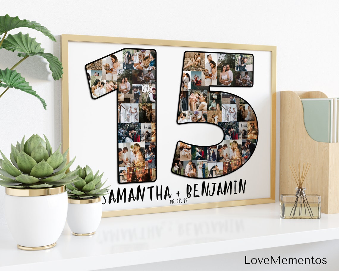 15th Wedding Anniversary Gift for Couples 15 Years Etsy