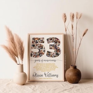 53 Geburtstagsgeschenk Foto Collage Countdown, 53 Gründe warum wir dich lieben, Geschenk zum 53 Geburtstag für sie Ihn, Karte zum 53.Geburtstag einladen Poster
