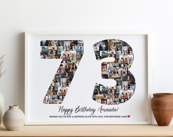 73rd Birthday Gift Man Woman, 73rd Birthday Party Decorations, 73rd Birthday Gift Mom Dad, 73rd Birthday Invitation Photo Games Sign Ideas