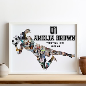 Girl Goalie, Female Goalkeeper, Woman Soccer Goalie Gift, Women&#39;s Football Goalie Gift, Soccer Player Photo, Football Team gift Party